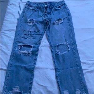 Vintage jeans “My life story will be a good one”